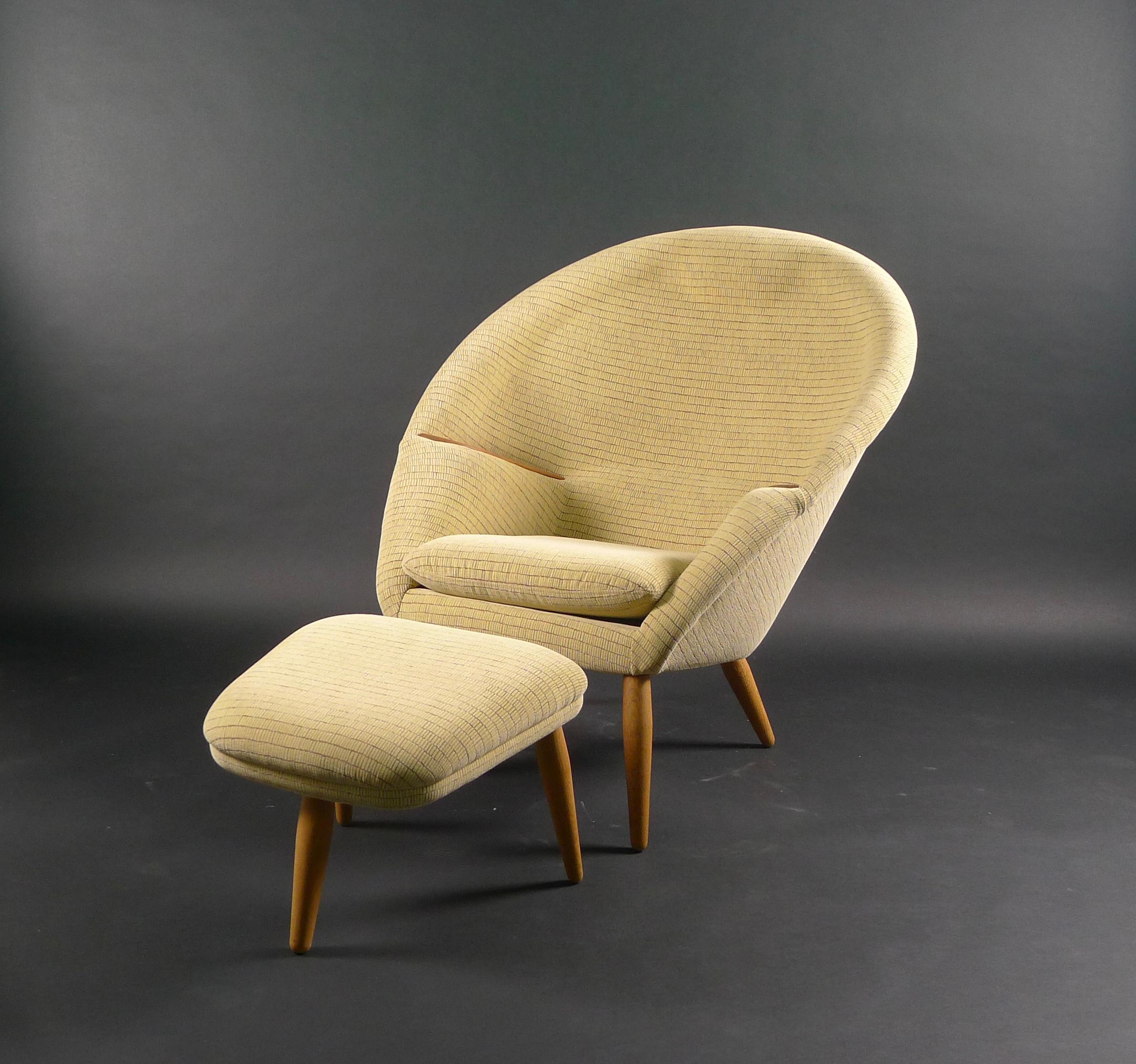 Arnold Madsen, Oda Lounge Chair and Ottoman, Designed 1957, Denmark 6