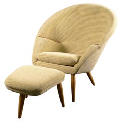 Arnold Madsen, Oda Lounge Chair and Ottoman, Designed 1957, Denmark