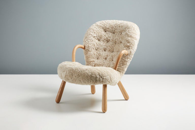 Arnold Madsen Sheepskin Clam Chair, 1944 For Sale 13