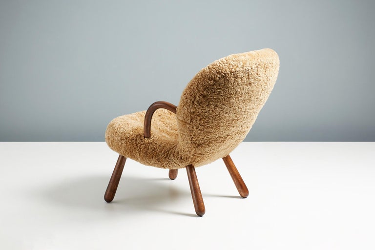 Arnold Madsen Sheepskin Clam Chair 1944 For Sale 1