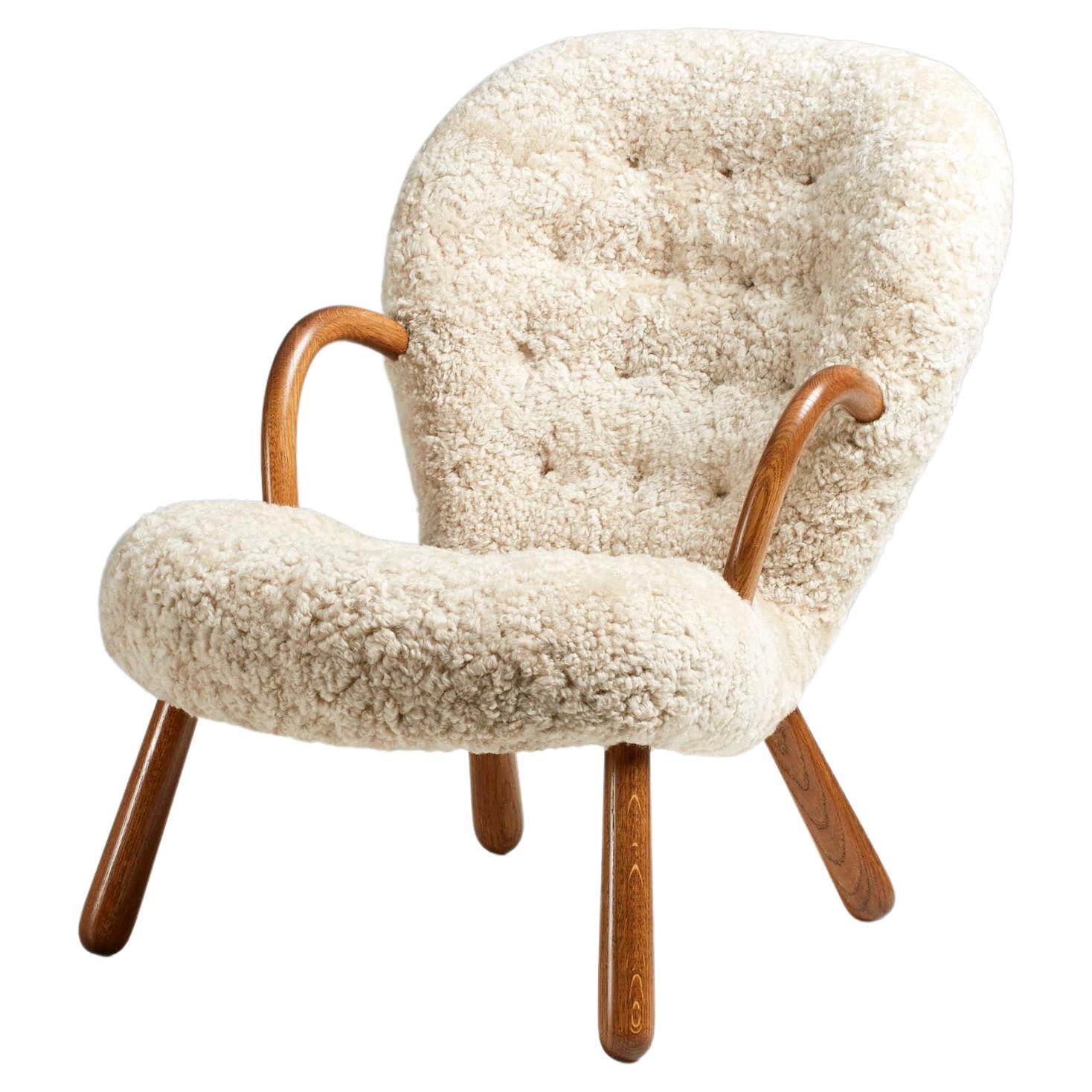 Re-Edition Sheepskin Clam Chairs by Arnold Madsen