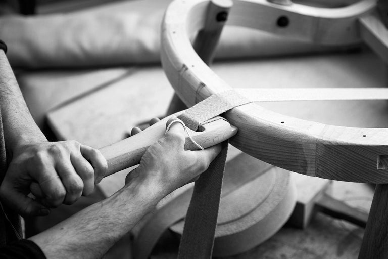 ReEdition Sheepskin Clam Chair by Arnold Madsen For Sale at 1stDibs