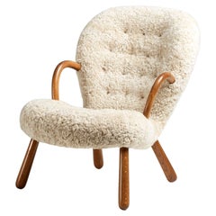 Re-Edition Sheepskin Clam Chair by Arnold Madsen