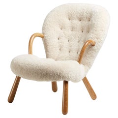 Re-Edition Sheepskin Clam Chair by Arnold Madsen