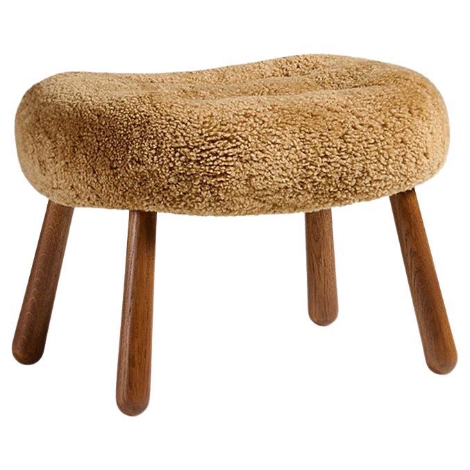 Taburete Arnold Madsen Almeja de piel de oveja