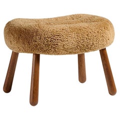 Taburete Arnold Madsen Almeja de piel de oveja