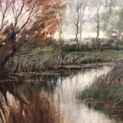 Arnold Marc Gorter Oil on Canvas 20" x 25.5" Signed "Vordense Beek"