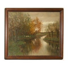 Arnold Marc Gorter Oil on Canvas 20" x 25.5" Signed "Vordense Beek"