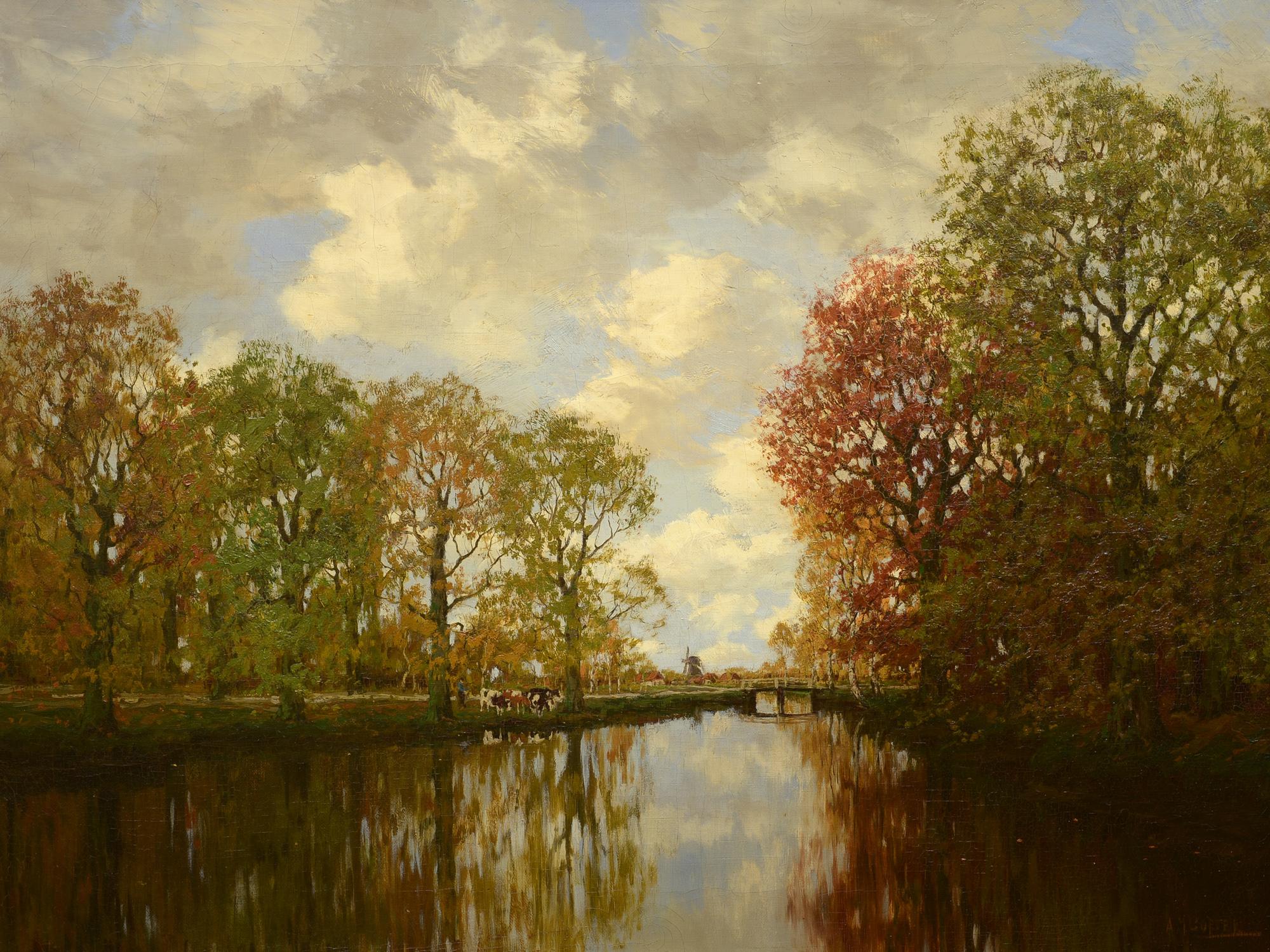 Arnold Marc Gorter Landscape Painting - Autumn Reflections