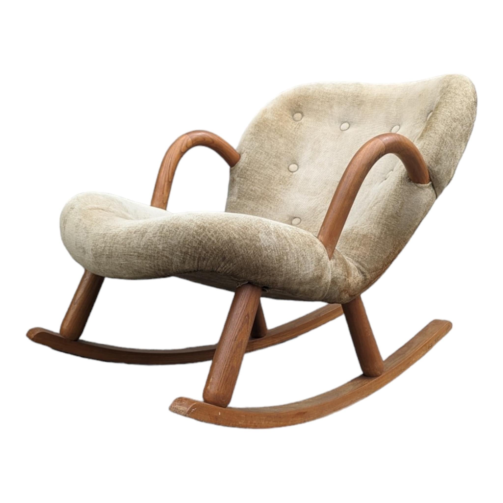 Rare Arnold Madsen Attributed Clam Rocking Chair circa 1960s For Sale 3