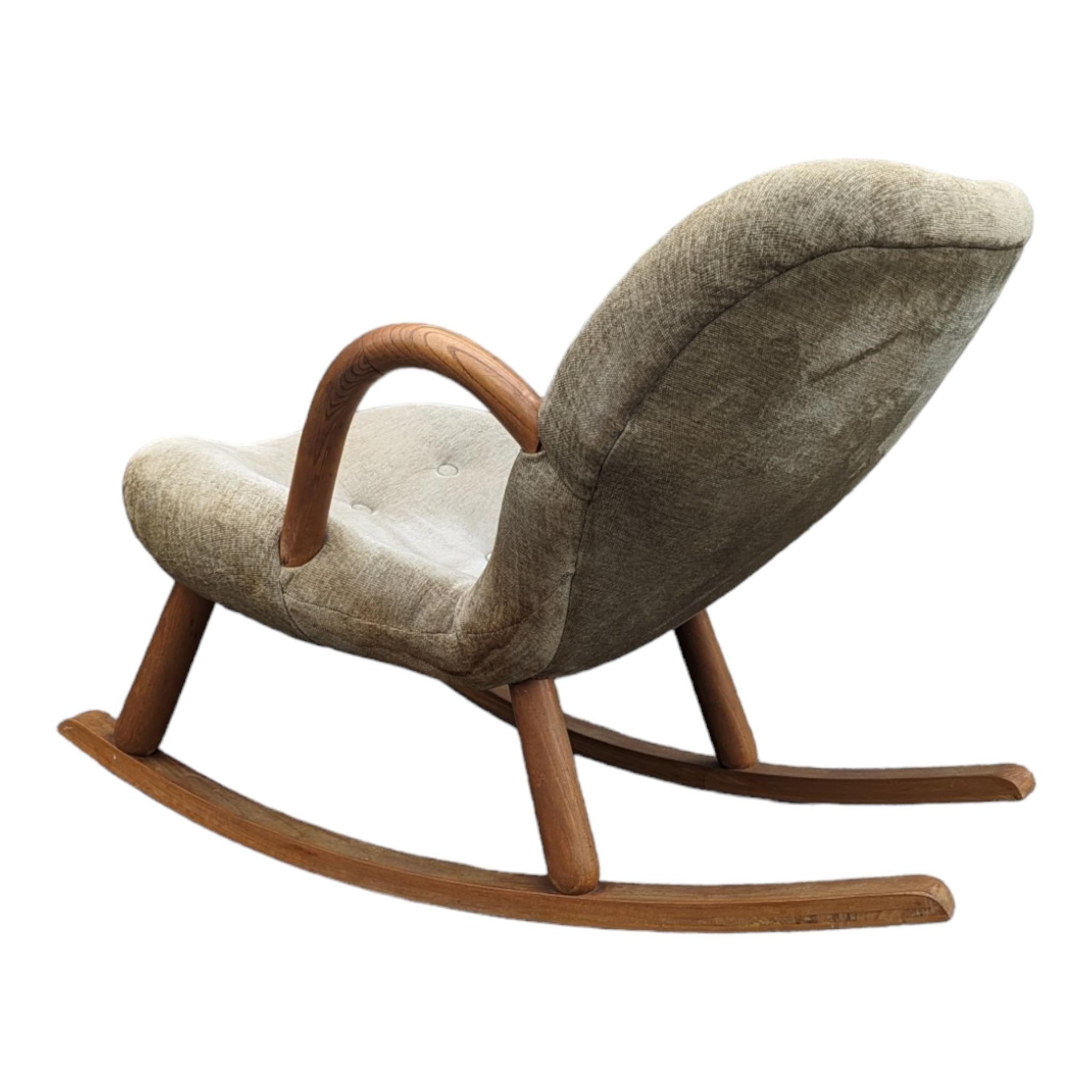 Rare Arnold Madsen Attributed Clam Rocking Chair circa 1960s For Sale 4