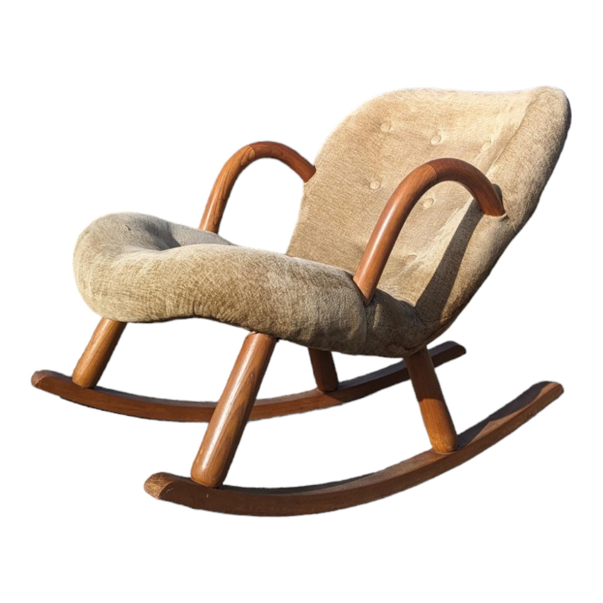 Rare Arnold Madsen Attributed Clam Rocking Chair circa 1960s For Sale 5