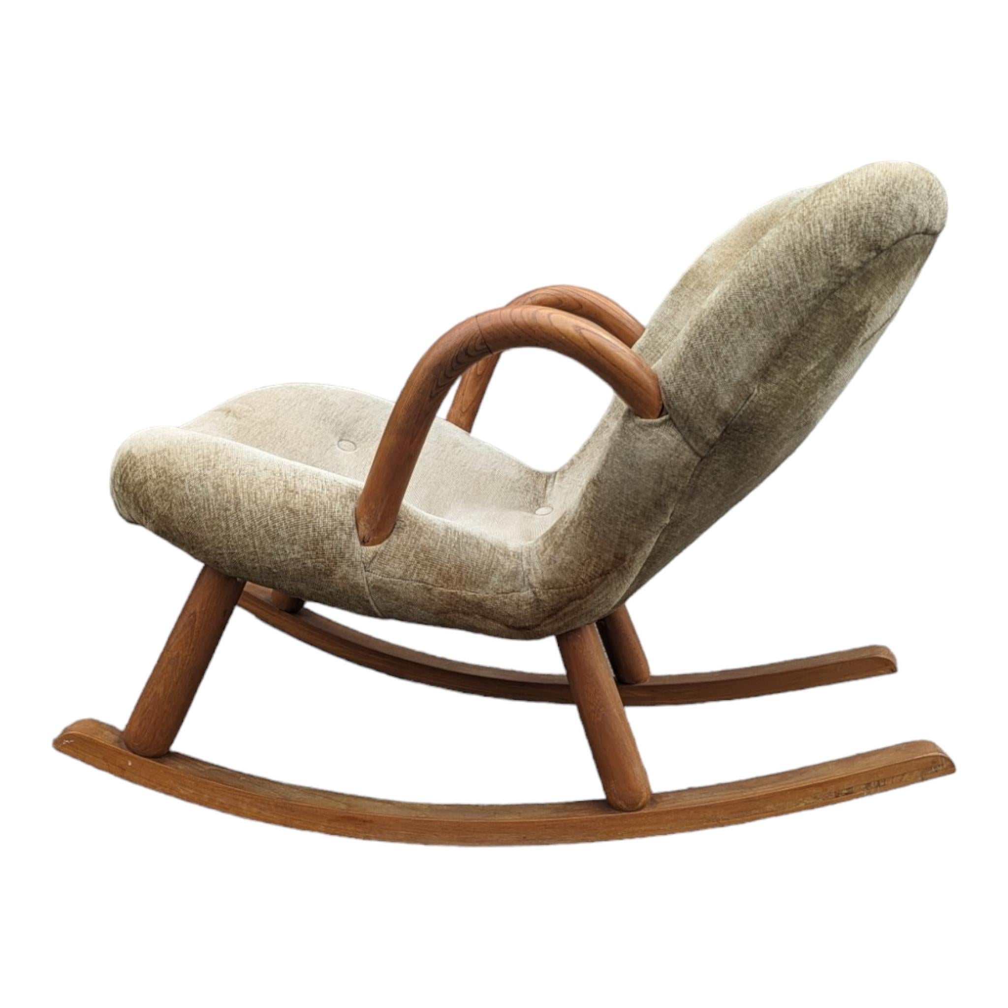 Rare Arnold Madsen Attributed Clam Rocking Chair circa 1960s For Sale 7