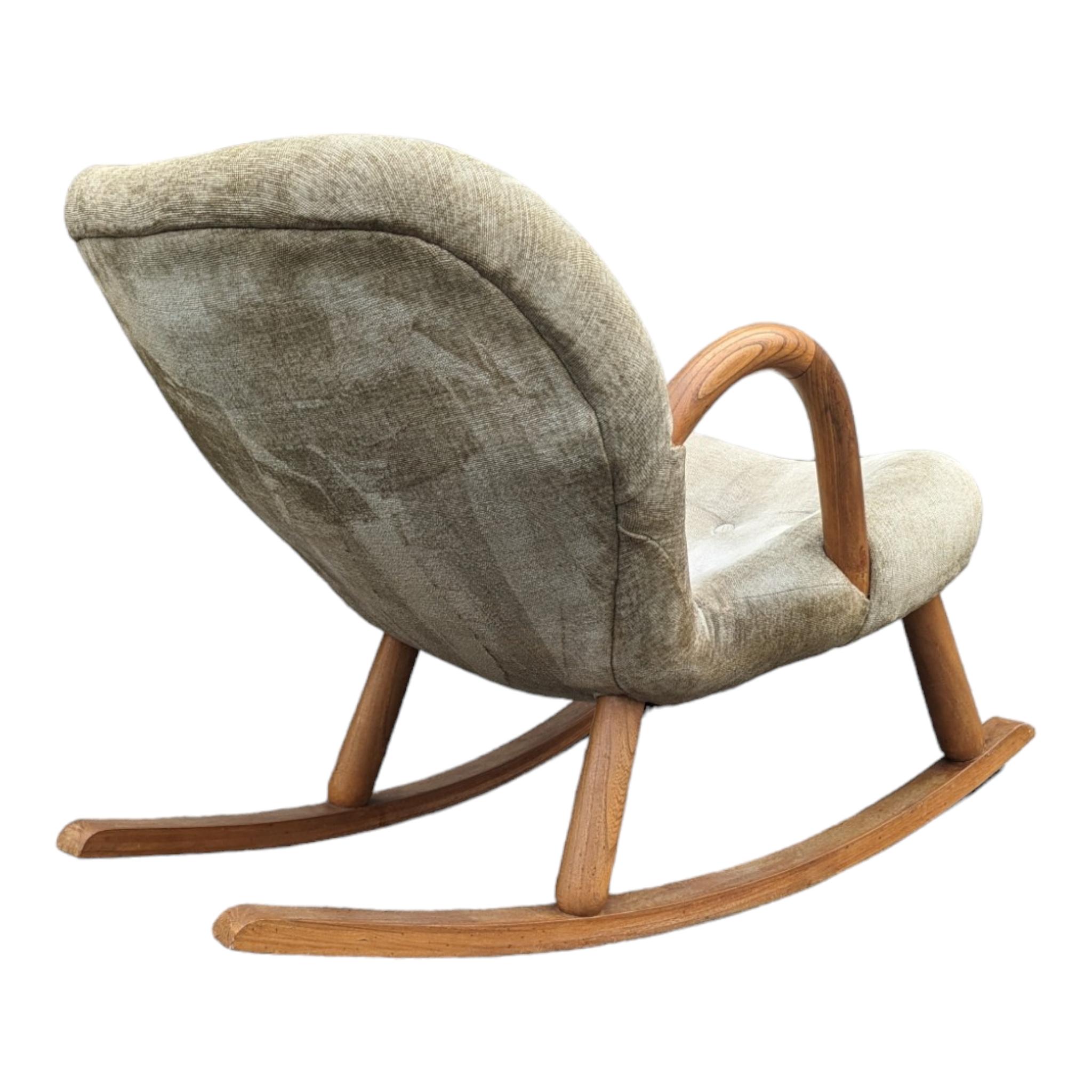 Rare Arnold Madsen Attributed Clam Rocking Chair circa 1960s For Sale 8