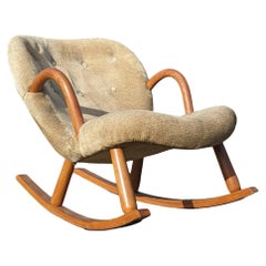 Retro Rare Arnold Madsen Attributed Clam Rocking Chair circa 1960s
