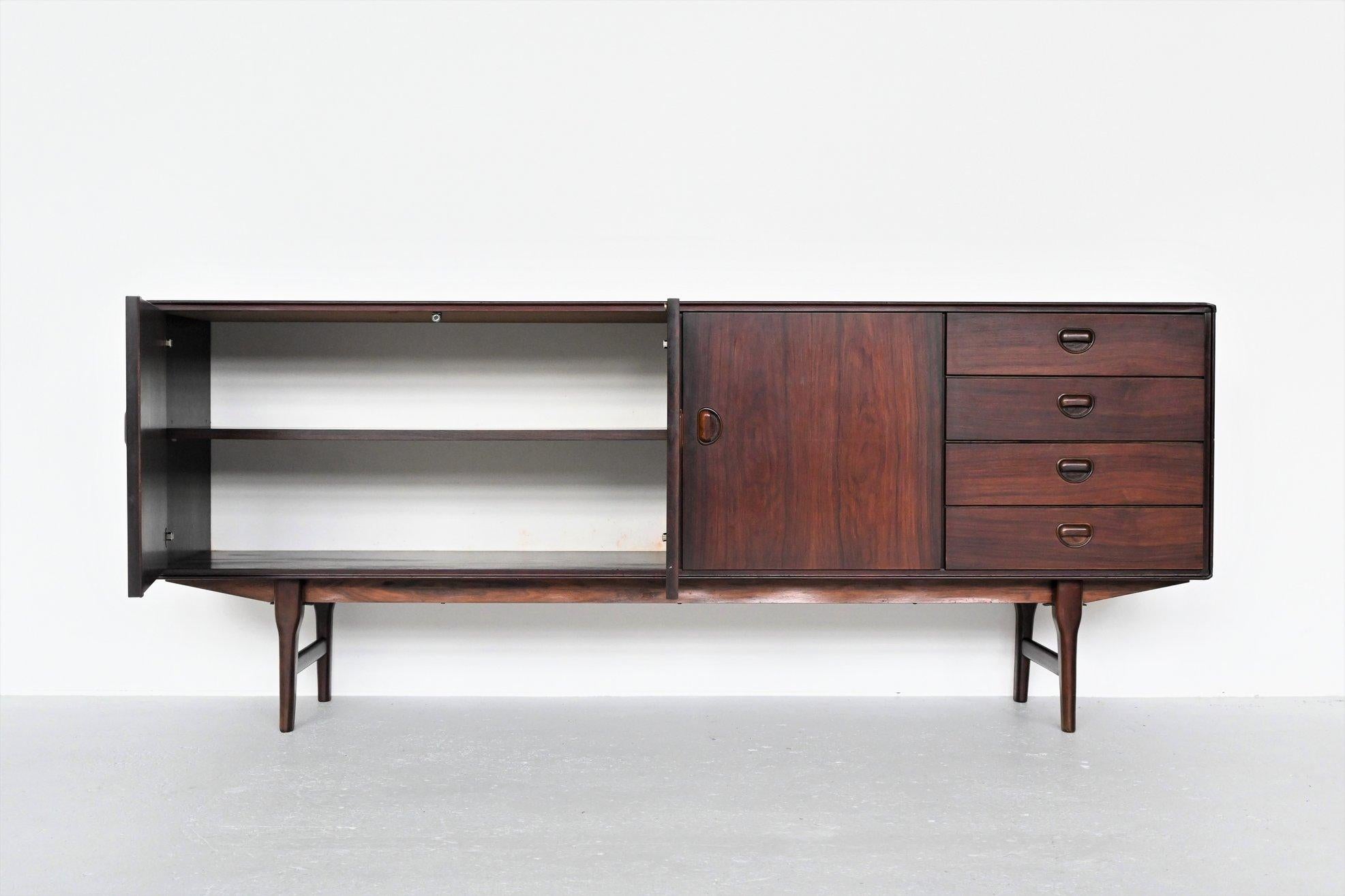 Mid-Century Modern Arnold Merckx Jr. Rosewood Sideboard Fristho, Netherlands, 1969