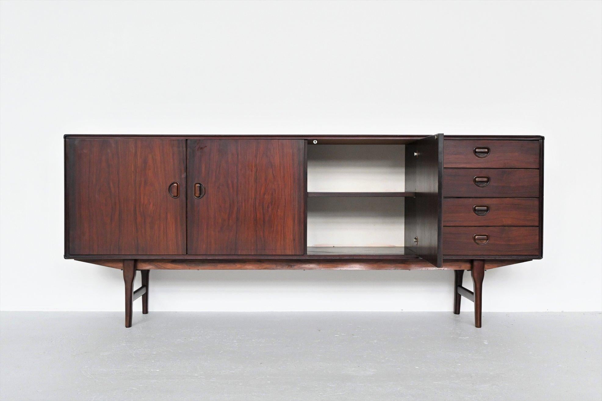 Dutch Arnold Merckx Jr. Rosewood Sideboard Fristho, Netherlands, 1969