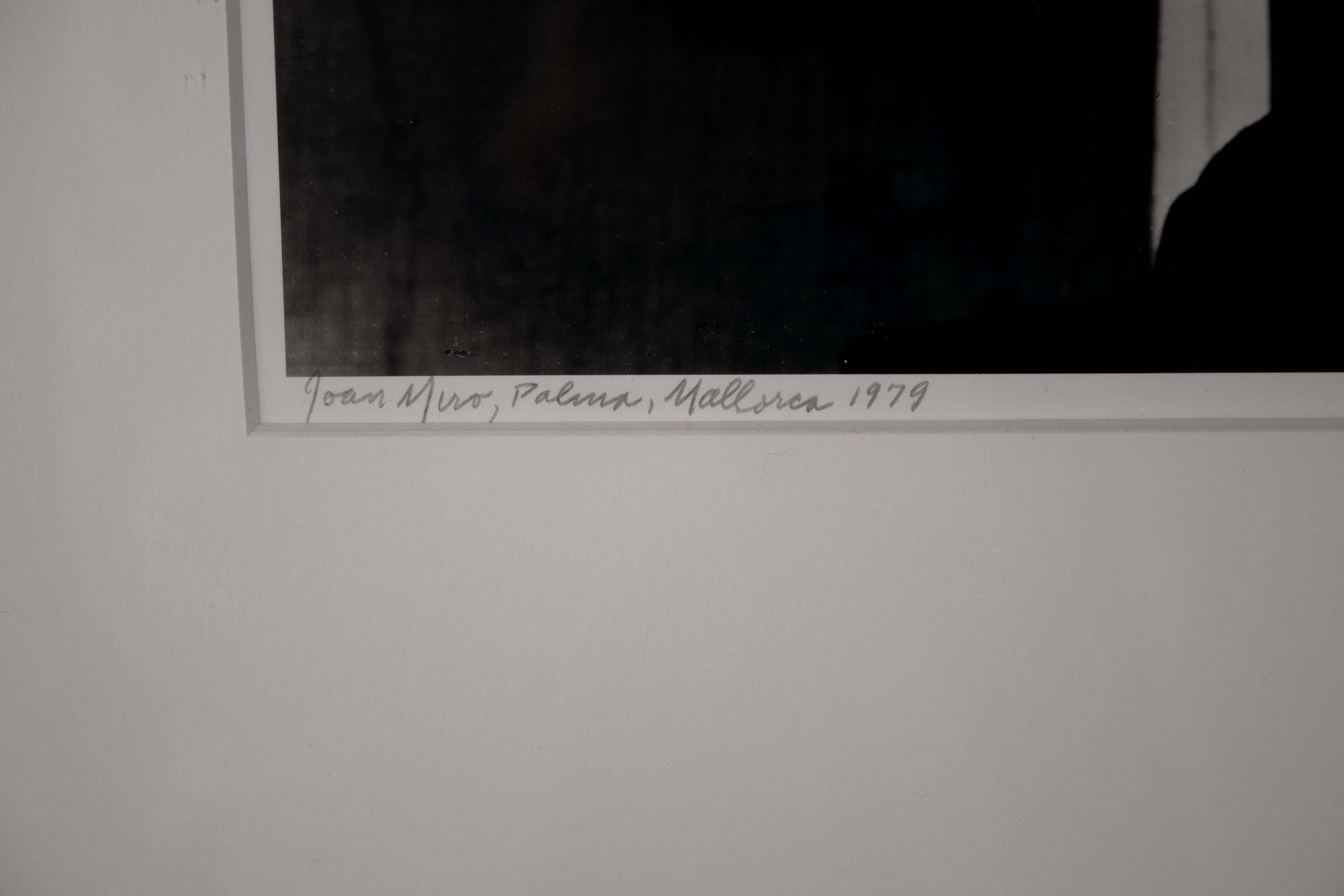 Arnold Newman Joan Miró, Paloma, Mallorca 1979 Fotografía firmada en gelatina de plata en venta 1