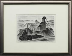 Miniera d'argento, Russell Gulch, CO (12/25) Stampa litografica moderna americana del 1930