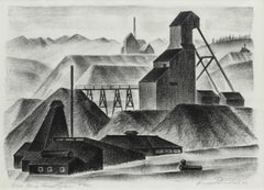 Arnold Ronnebeck Lithograph "Silver Mine, Russell Gulch" Colorado Scene