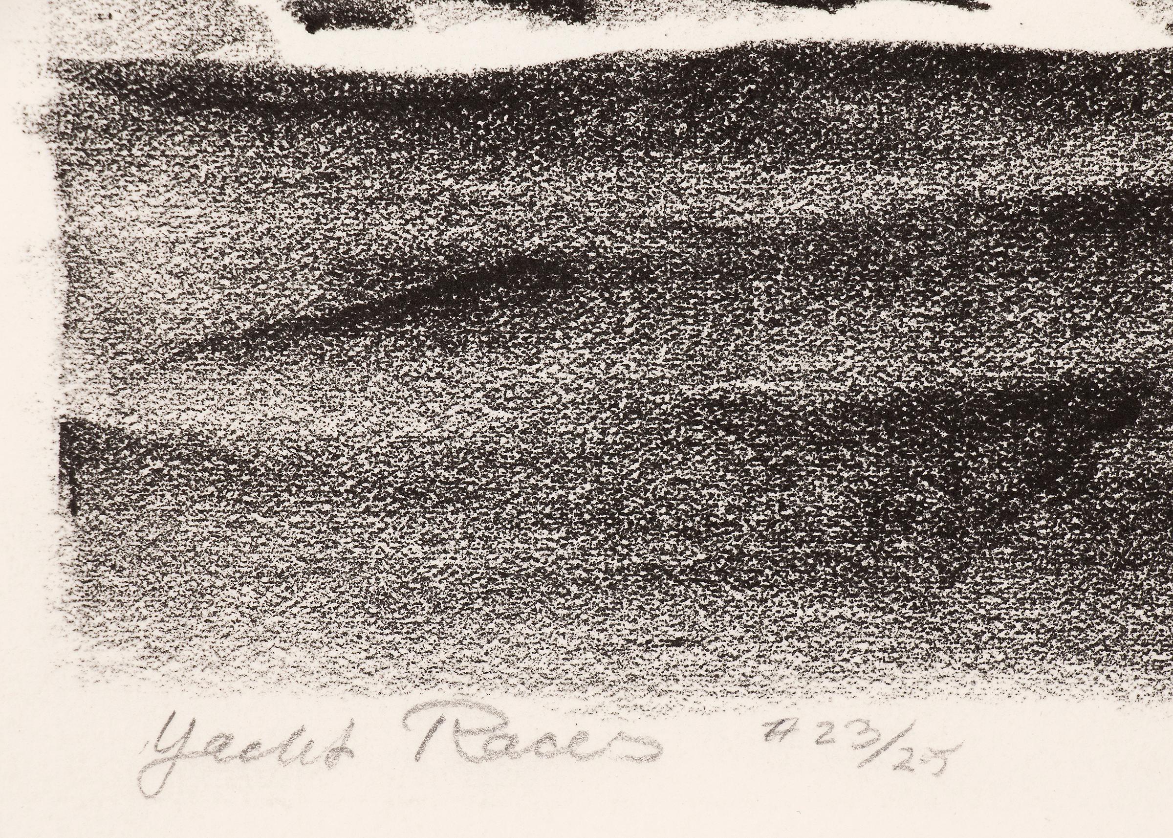 Yacht Races, Grand Lake, Colorado, 1933, Sailboats, Black & White lithograph - American Modern Print by Arnold Ronnebeck