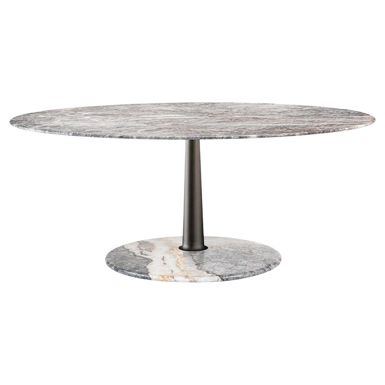 Mesa de comedor redonda de mármol Arnold de Paolo Rizzato