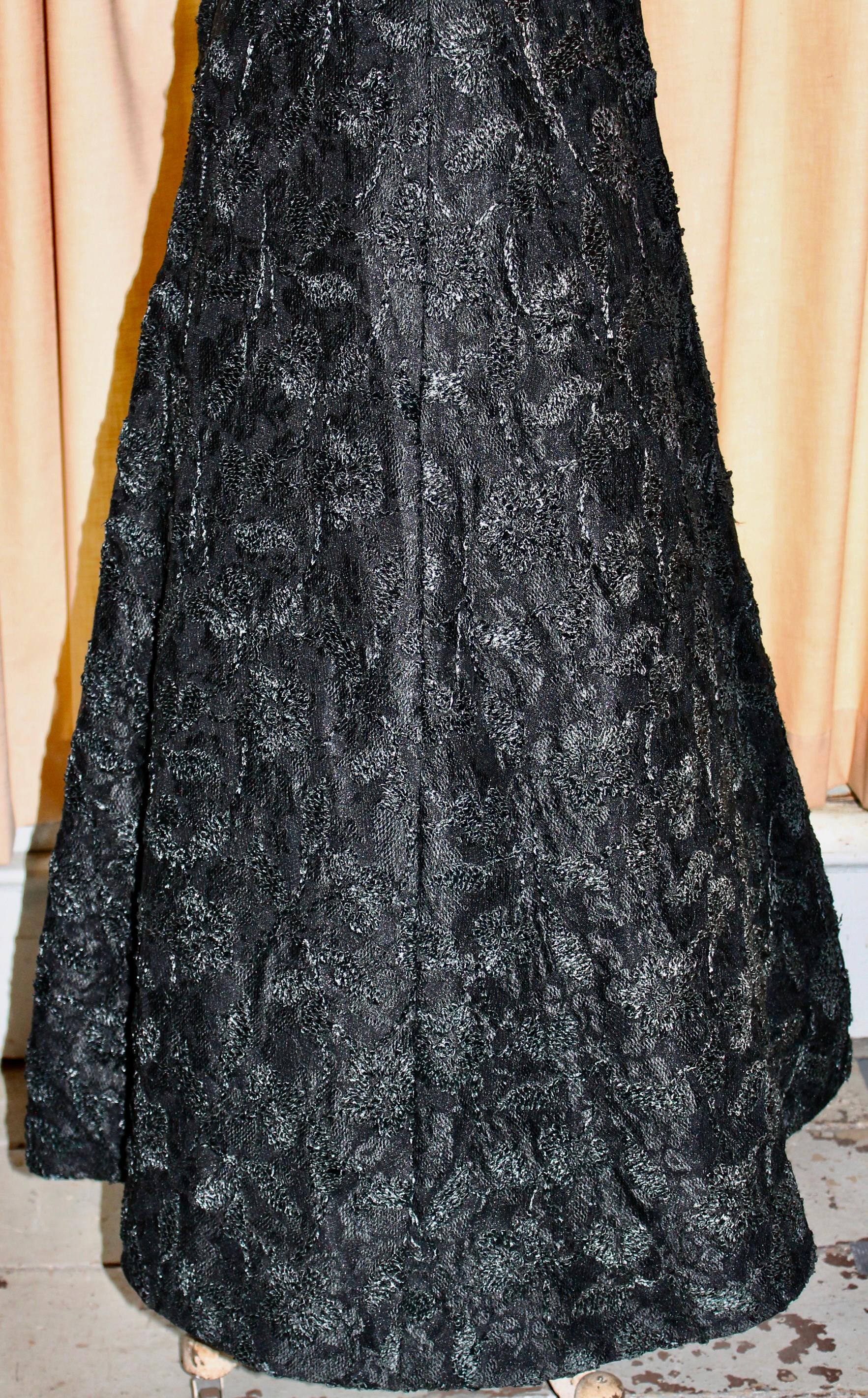 Arnold Scaasi Boutique Black 1980's Evening Gown en vente 7