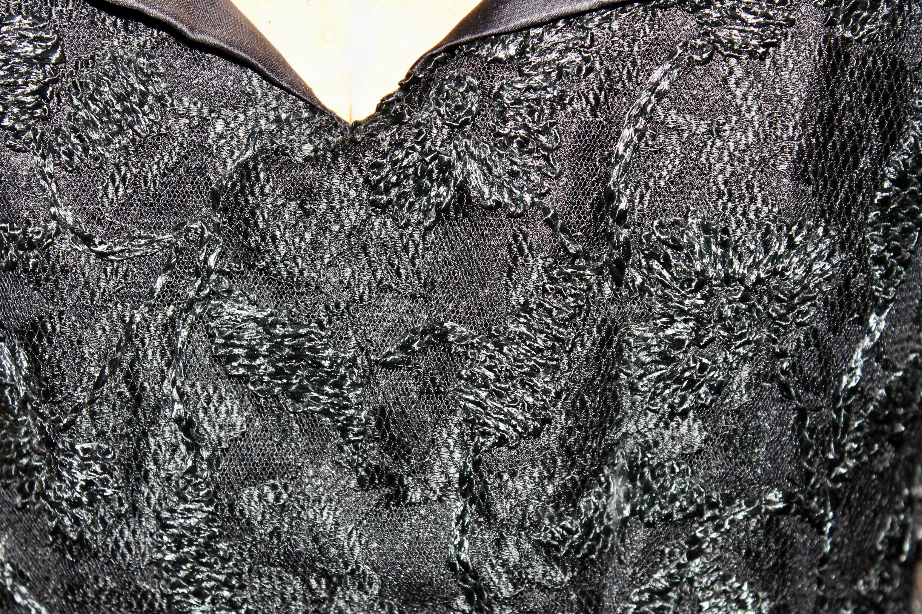 Arnold Scaasi Boutique Black 1980's Evening Gown en vente 11