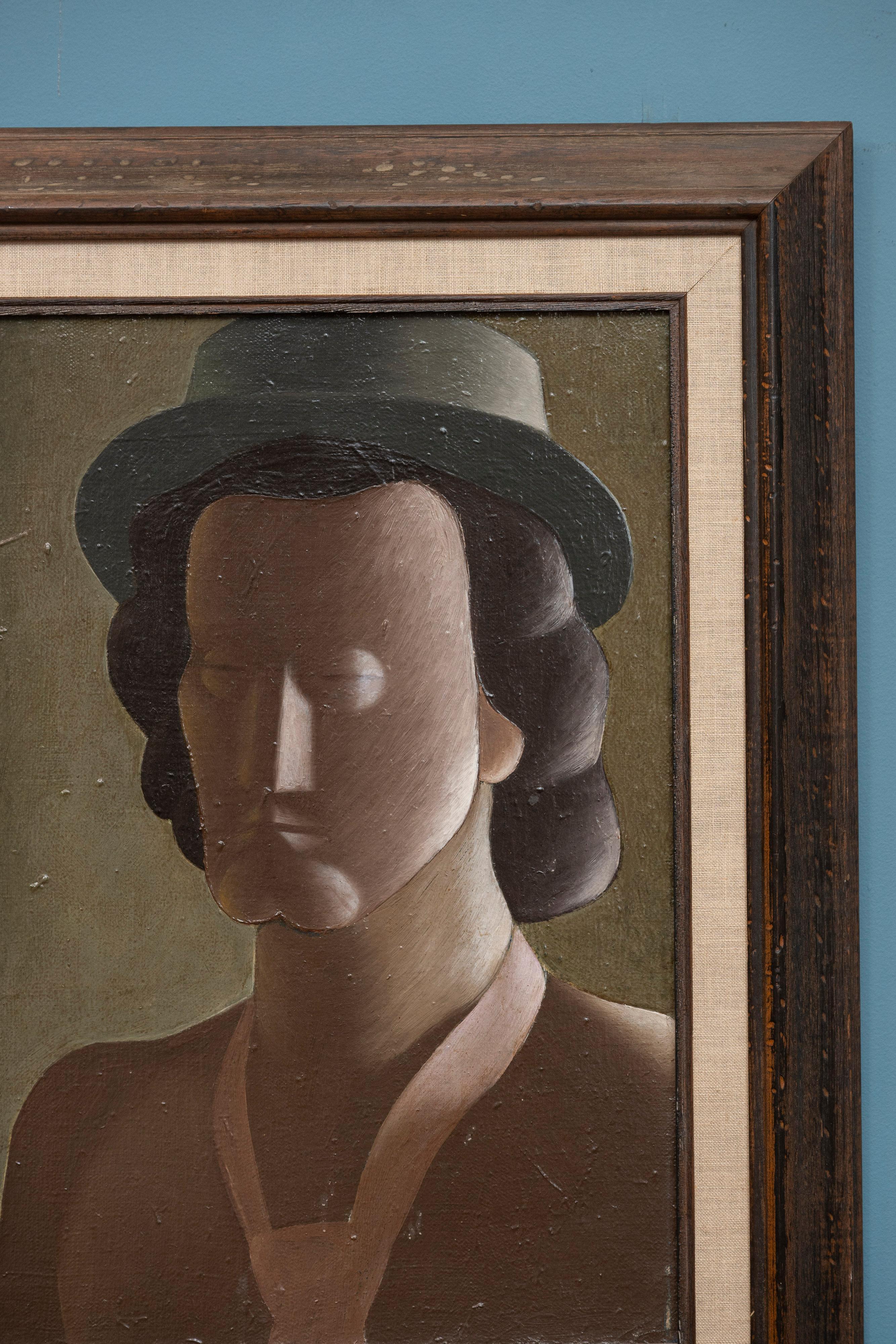 Arnold Cuadro Autorretrato Compartido finales del siglo XX en venta