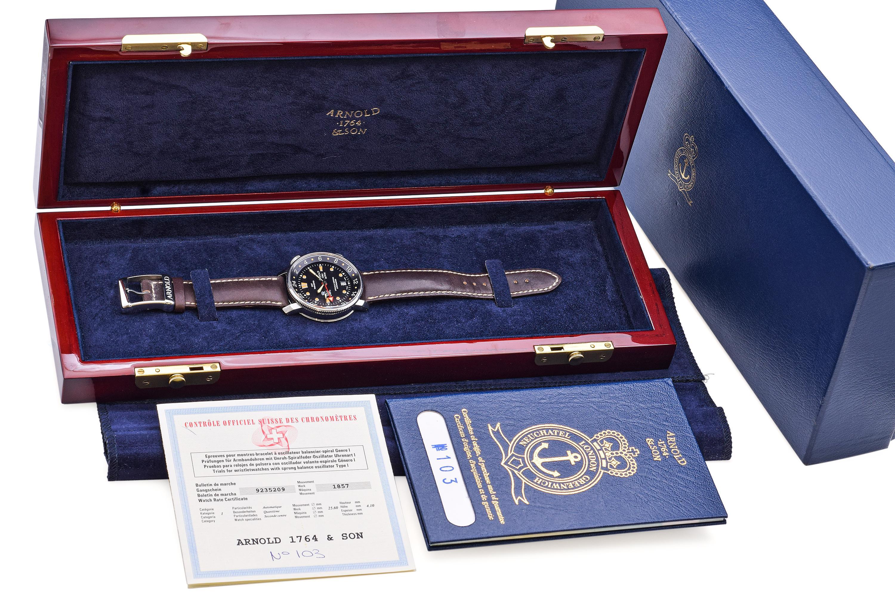 Arnold & Son GMT Timekeeper Automatic Men's Watch Ref. 1SGM-787 For Sale 1