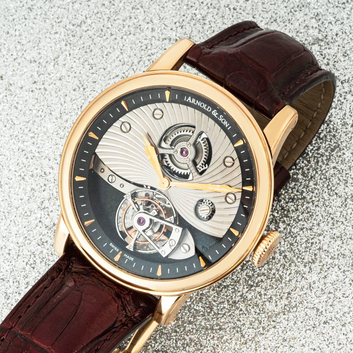 Arnold & Sohn Limitierte Auflage TE8 Turbillion Roségold 1SJAP.B01A im Angebot 5