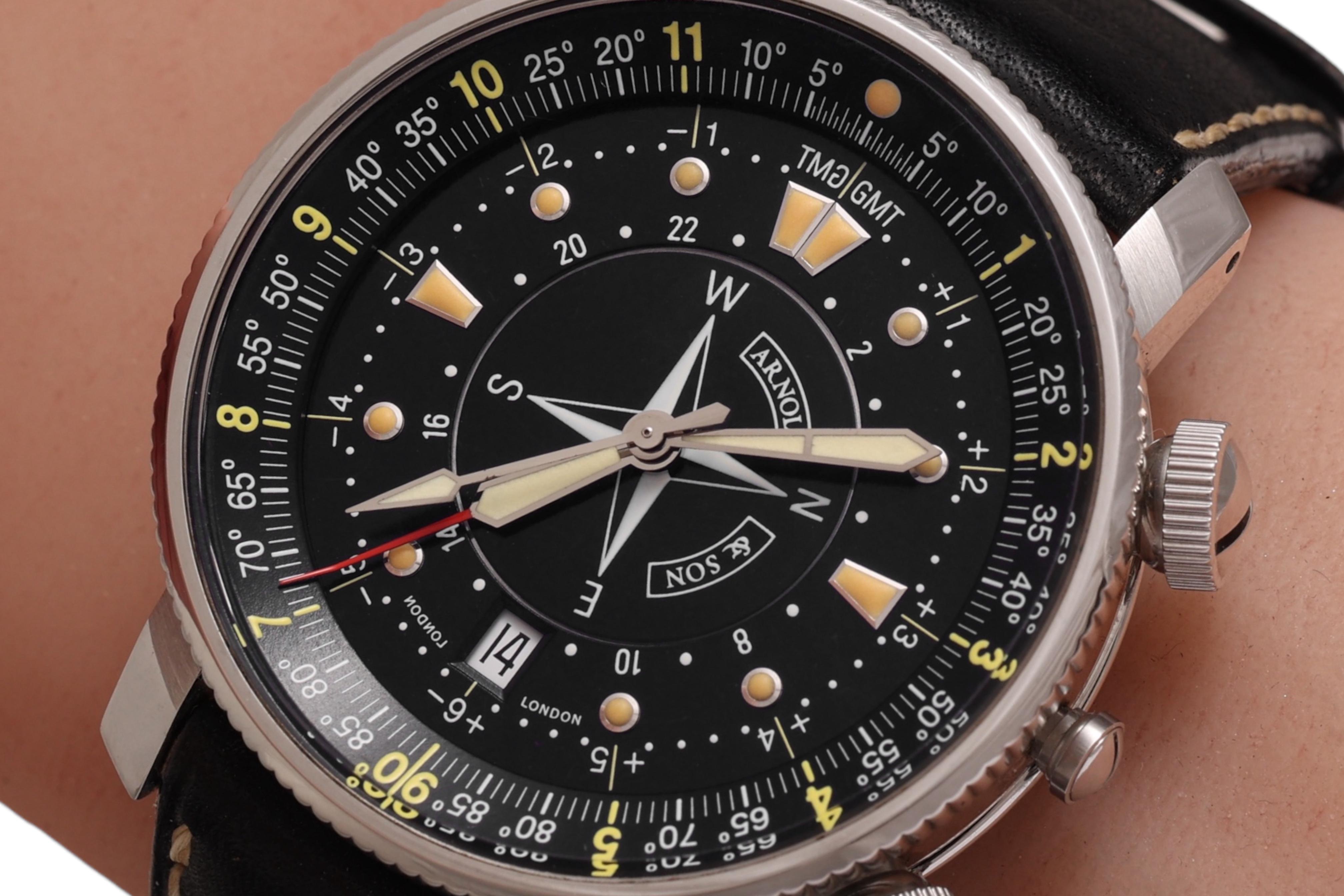 Arnold & Son Longitude Timekeeper Wristwatch, Automatic With Original Box For Sale 13