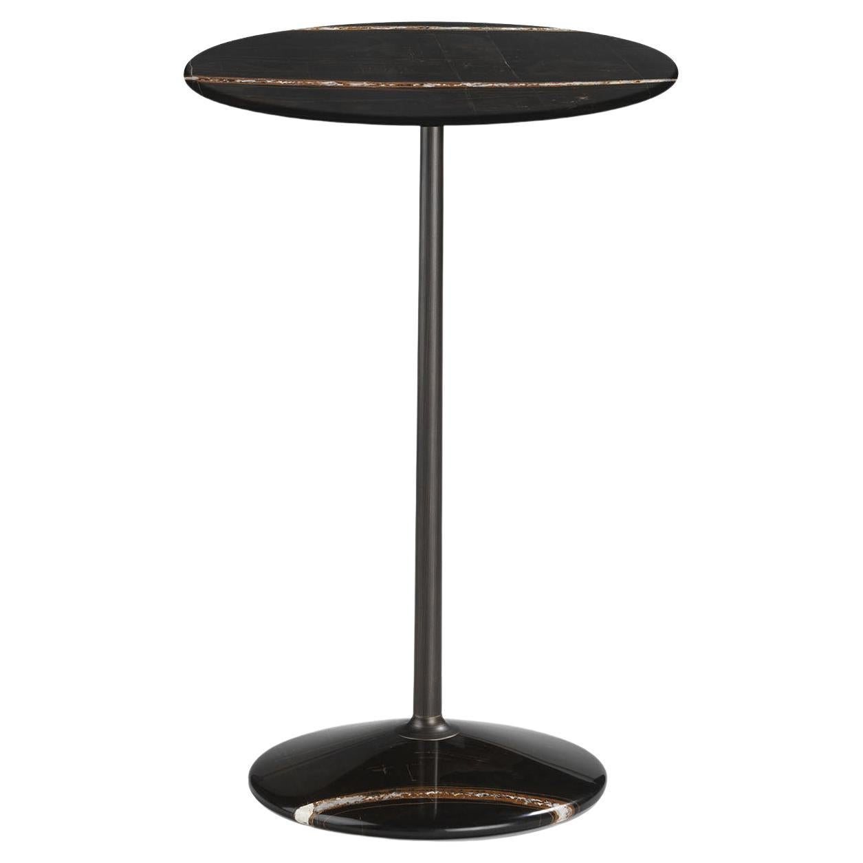 Arnold Tall Black Marble Table For Sale