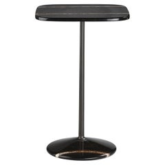 Arnold Tall Square Black Marble Table