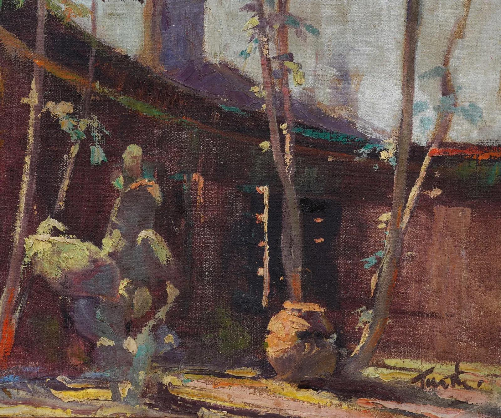 Antico dipinto impressionista americano della scuola del sud di New Orleans - Painting Impressionismo di Arnold Turtle