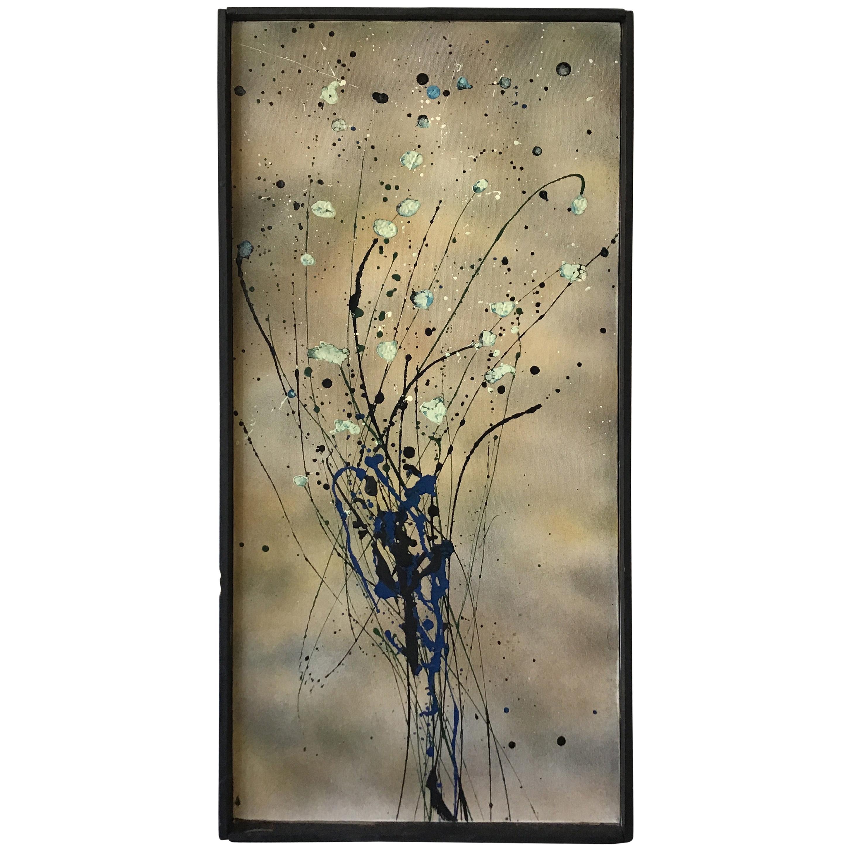 Abstraktes Gemälde mit dem Titel Wildblumen von Arnold Van Fossen