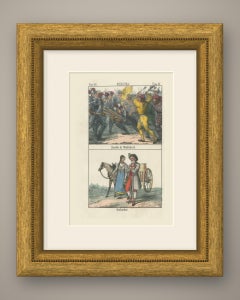 Arnold von Winkelried and the Anabaptists, Hand Colored Lithograph, 1842