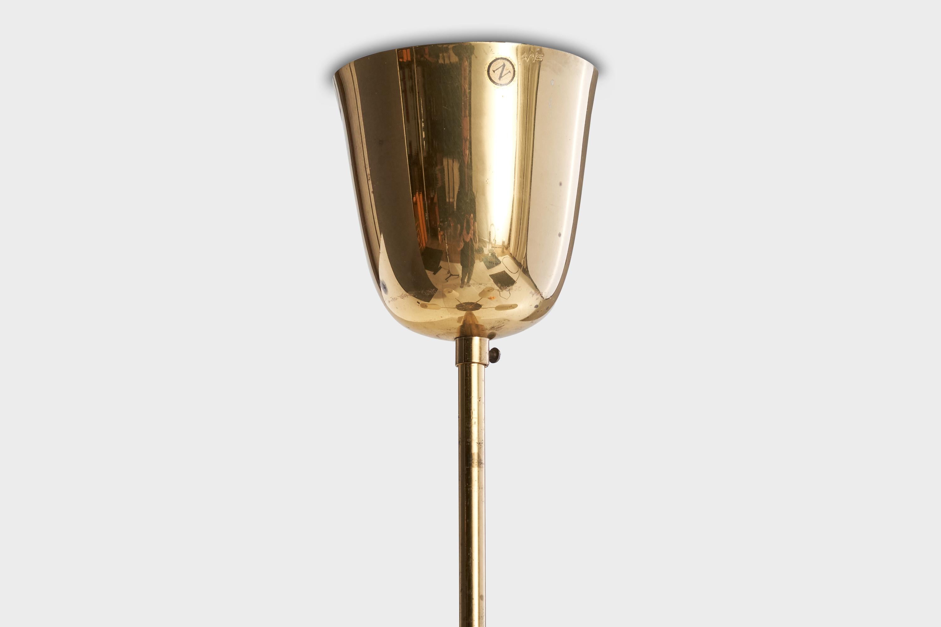 Arnold Wiigs Fabrikker, lustre, laiton, Fabrice, Norvège, années 1950 en vente 2