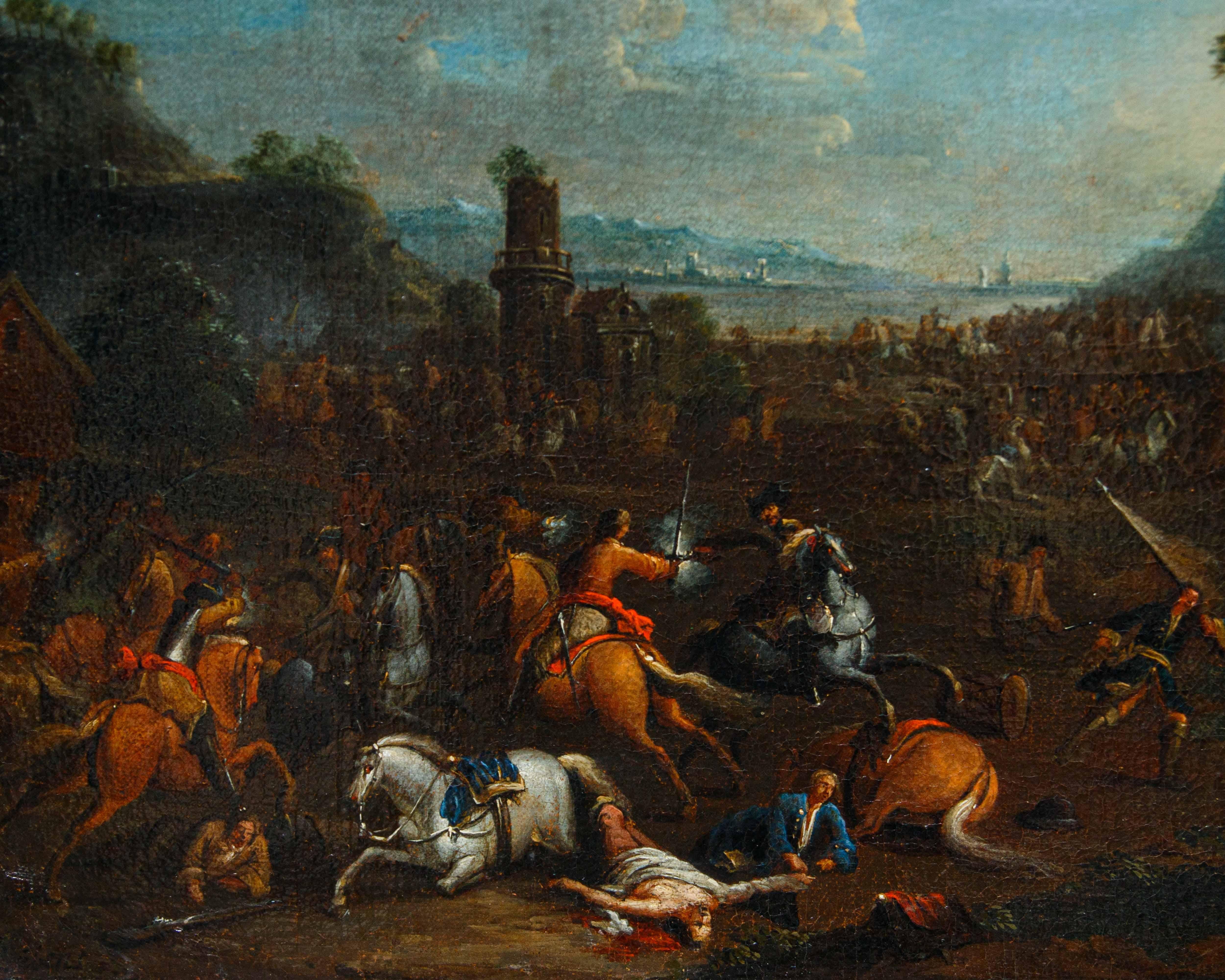 Arnoldo Francesco Rubens (Anversa, 1687-1719), Battaglia con cavalieri in vendita 14