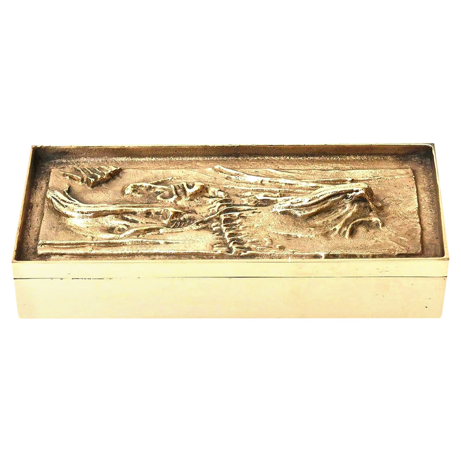 Arnoldo Pomodoro Bronze Sculptural Italian Two Part Box Vintage