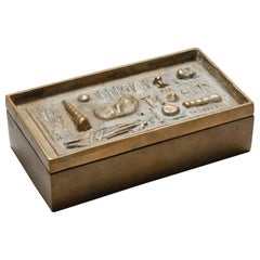 Arnoldo Pomodoro gegossen Skulptur Bronze Box Skulptur signiert II Sestante