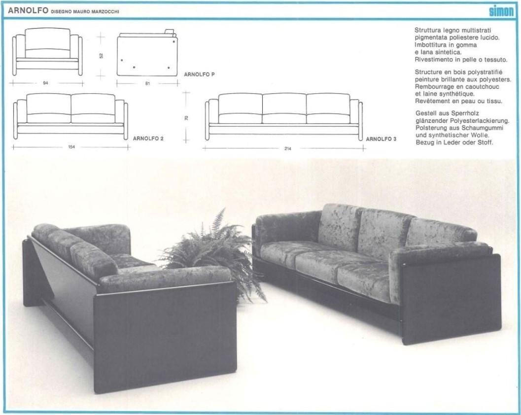 Sofa-Set Arnolfo von Mauro Marzocchi für Simon International, Italien, 1971 im Angebot 7