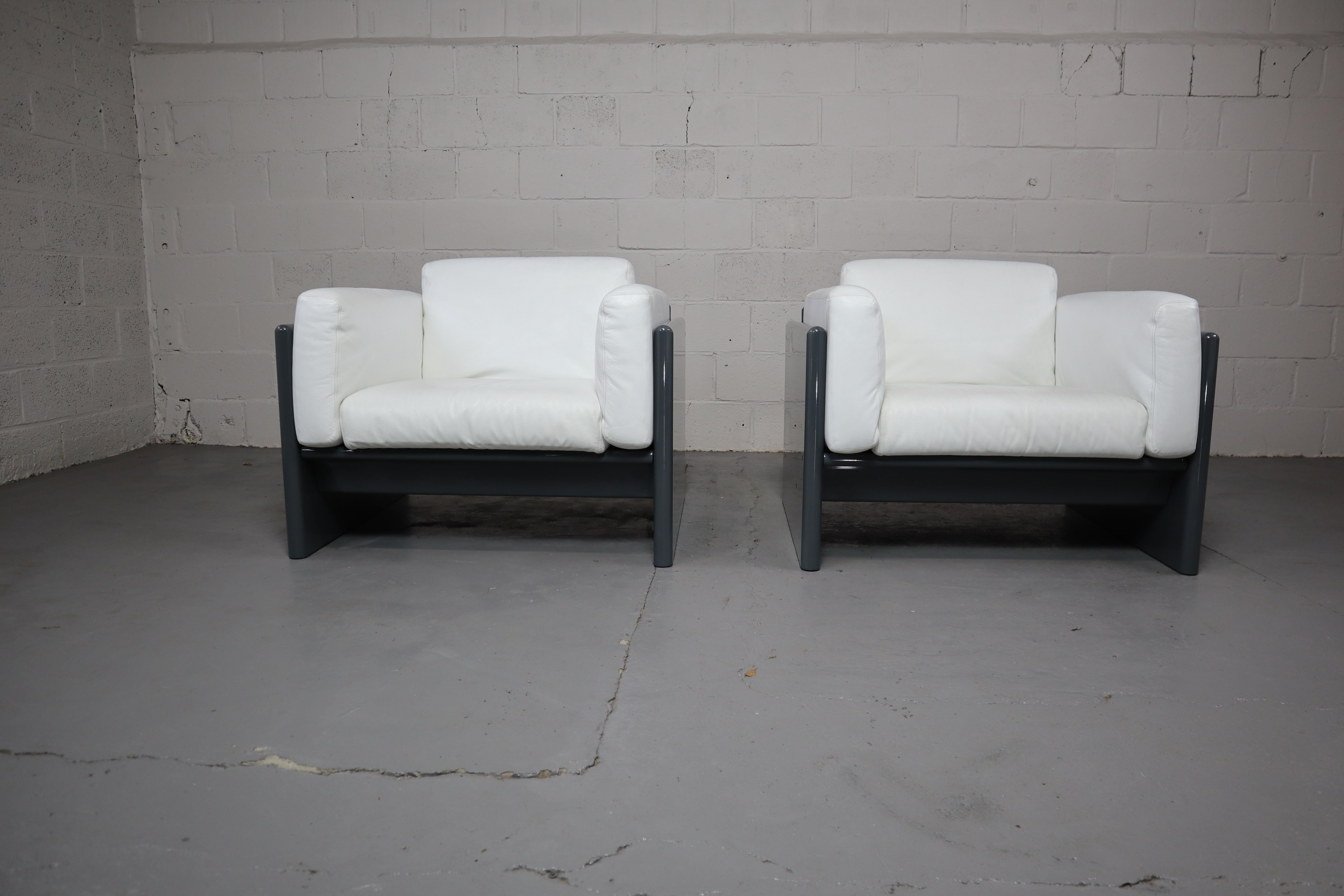 Sofa-Set Arnolfo von Mauro Marzocchi für Simon International, Italien, 1971 (Leder) im Angebot