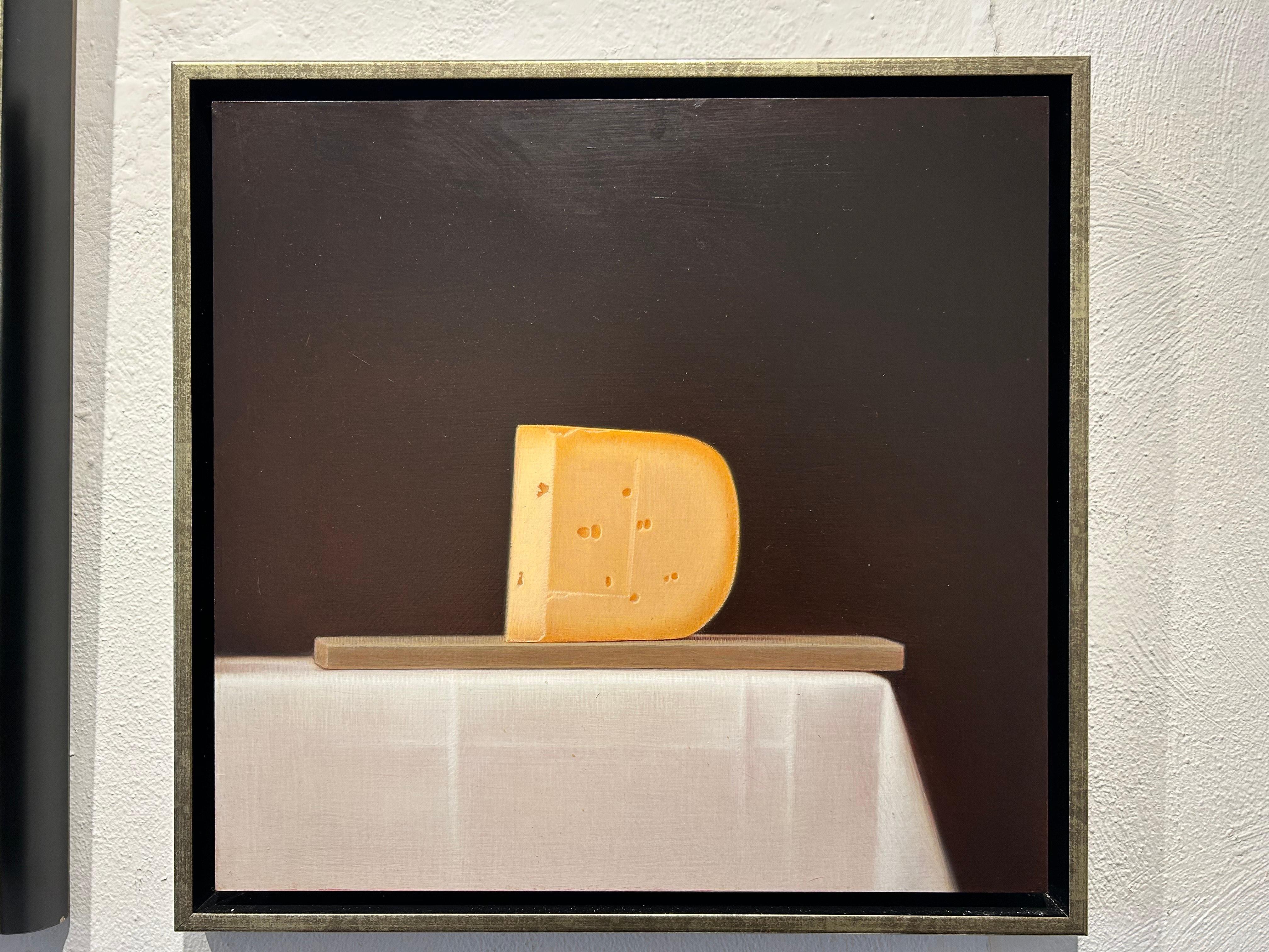 Hollandse Kazen Holländische Käsestillleben Zeitgenössisches Öl auf Platte Trilogie – Painting von Arnout van Albada