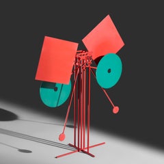 Arnulf Hoffmann (alemán, 1935) Escultura cinética "Móvil" de metal pintado