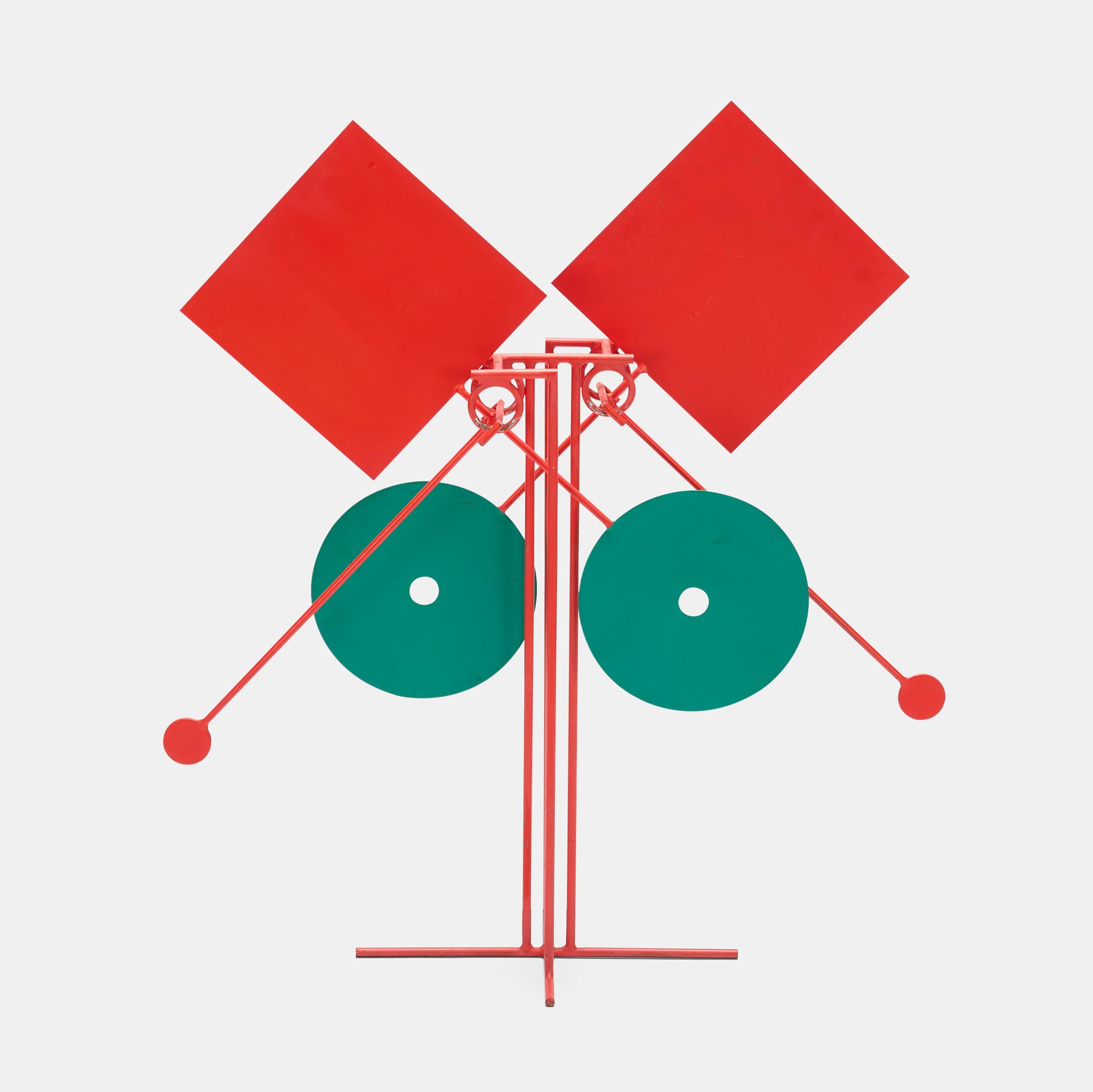 Arnulf Hoffmann (Deutsch, geb. 1935) „Mobile“ Gemälde kinetische Metallskulptur (Moderne der Mitte des Jahrhunderts) im Angebot