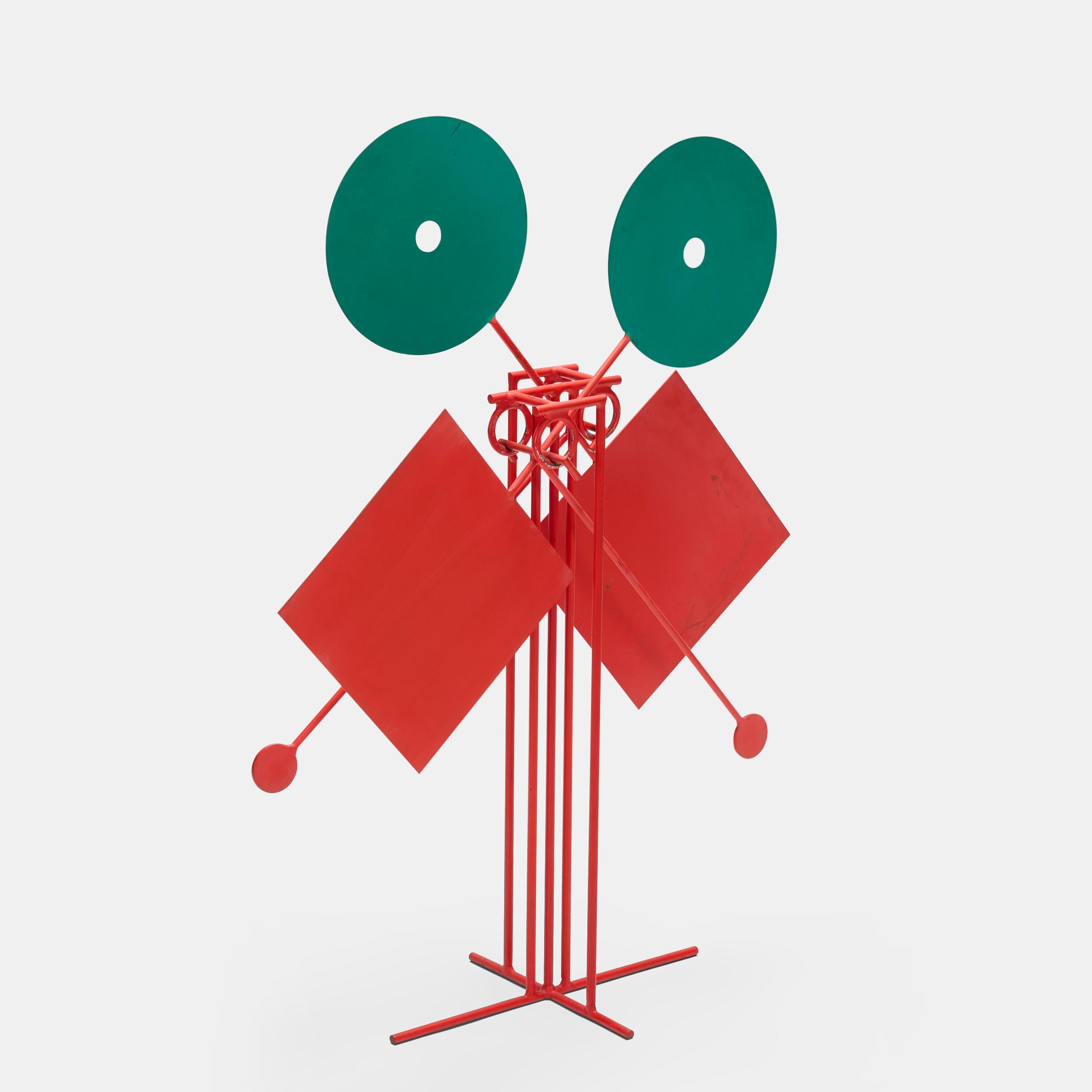 Arnulf Hoffmann (Deutsch, geb. 1935) „Mobile“ Gemälde kinetische Metallskulptur (Mitte des 20. Jahrhunderts) im Angebot