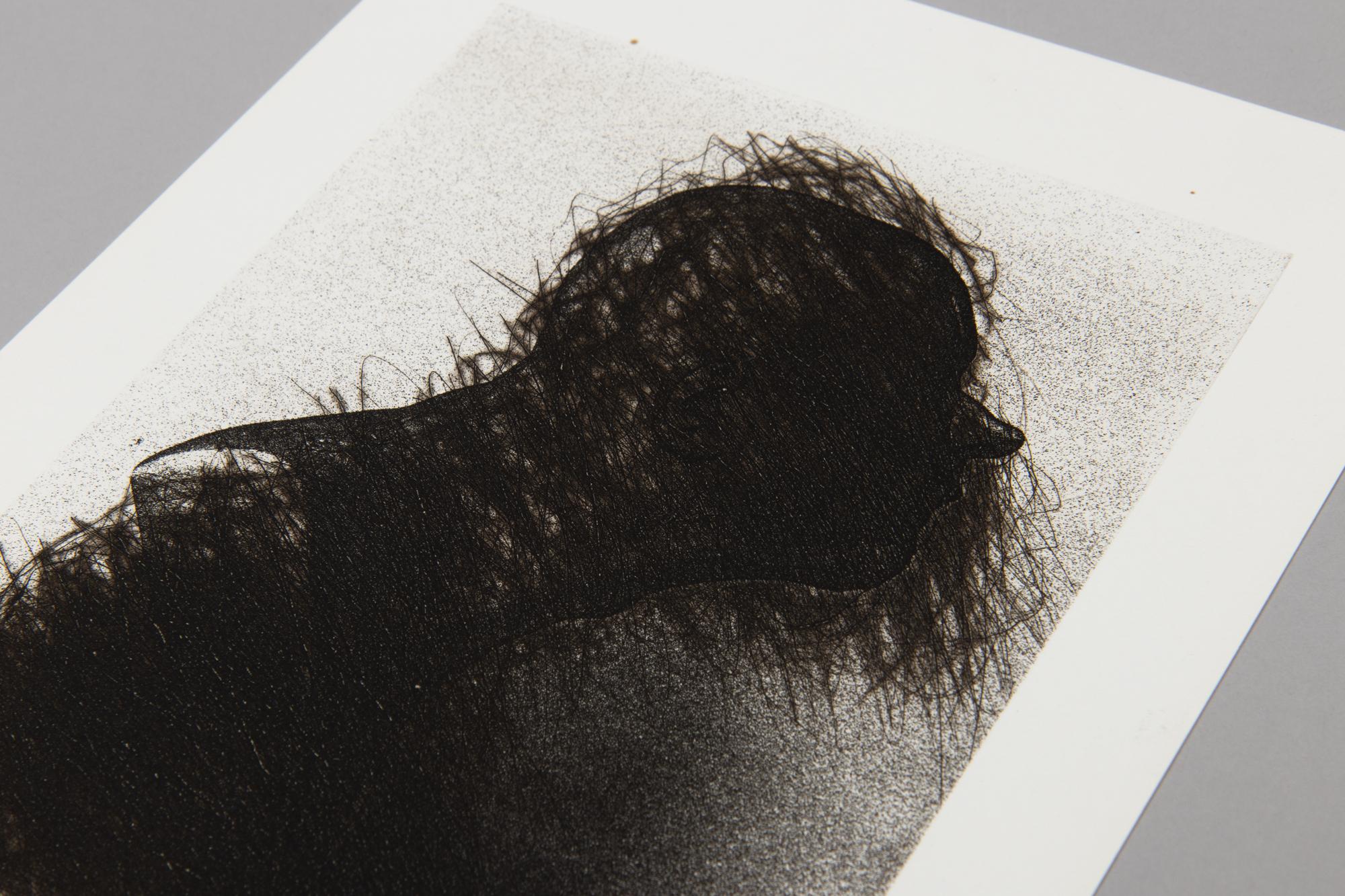 Arnulf Rainer, Büste im Nebel - Stampa firmata, Acquaforte a puntasecca, Arte astratta 2