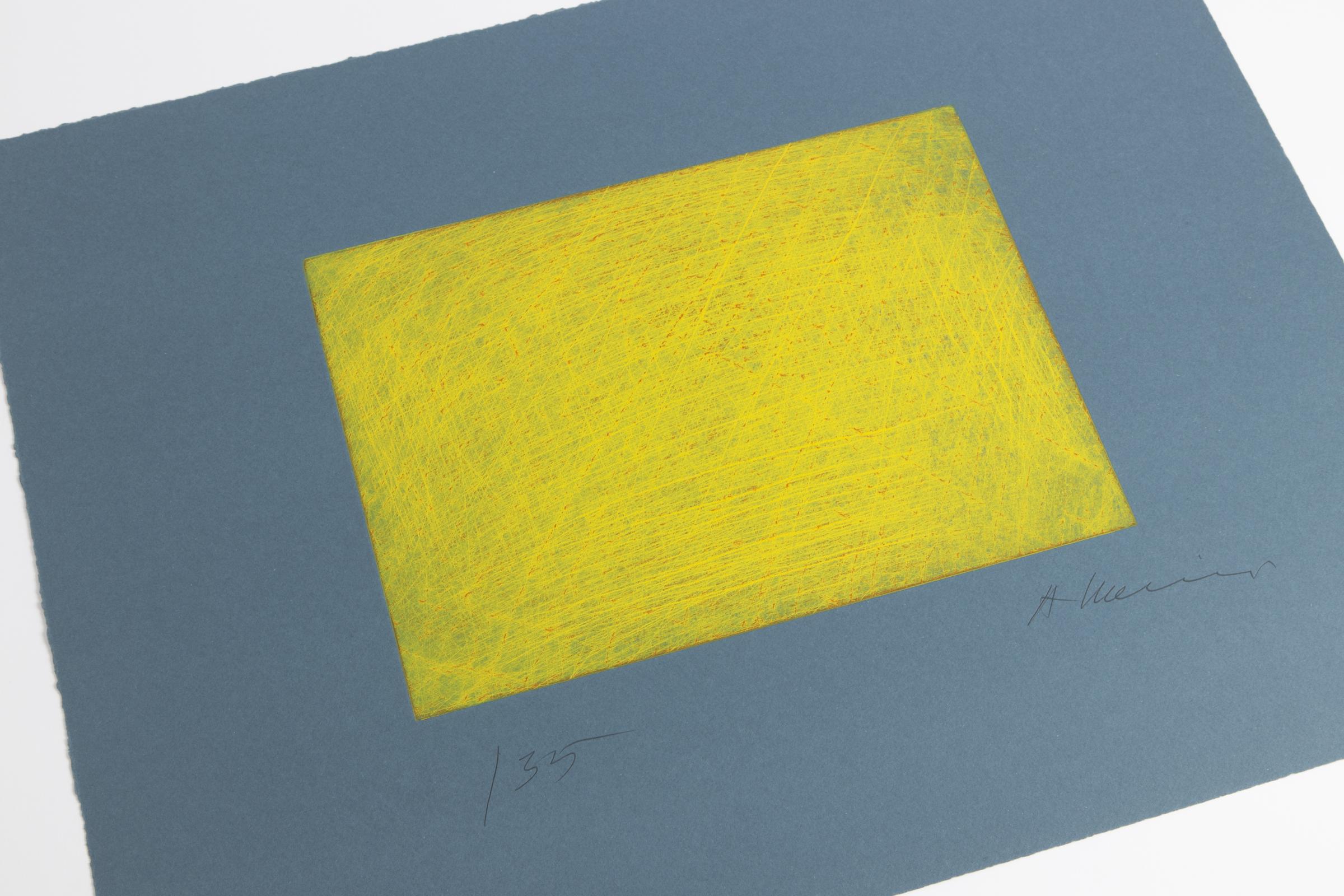 Arnulf Rainer, Gelbes Meer - 1997, Signed Etching, Abstract Print For Sale 1