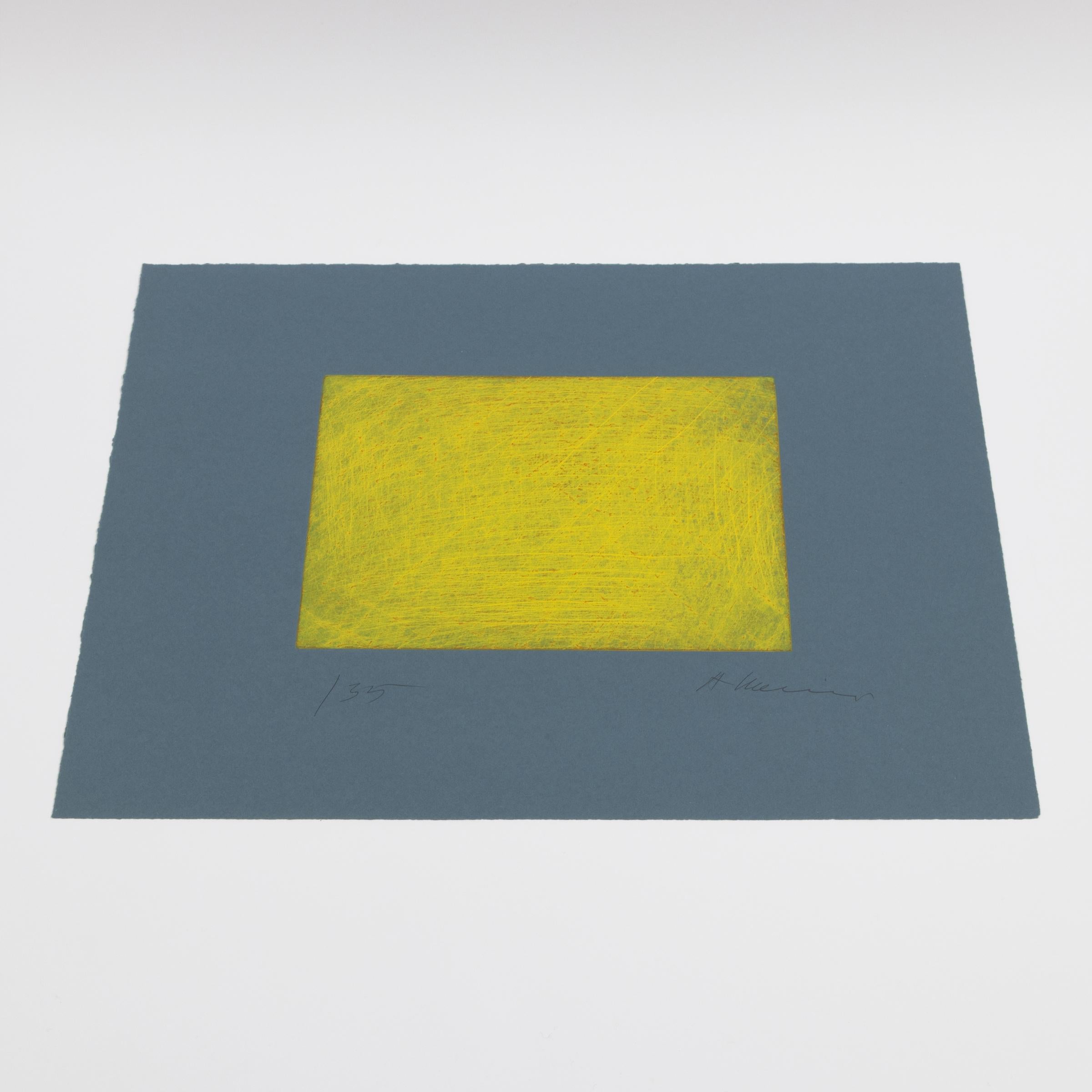 Arnulf Rainer, Gelbes Meer - 1997, Signed Etching, Abstract Print For Sale 5